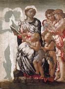 Michelangelo Buonarroti THe Madonna and Child with Saint John and Angels oil painting artist